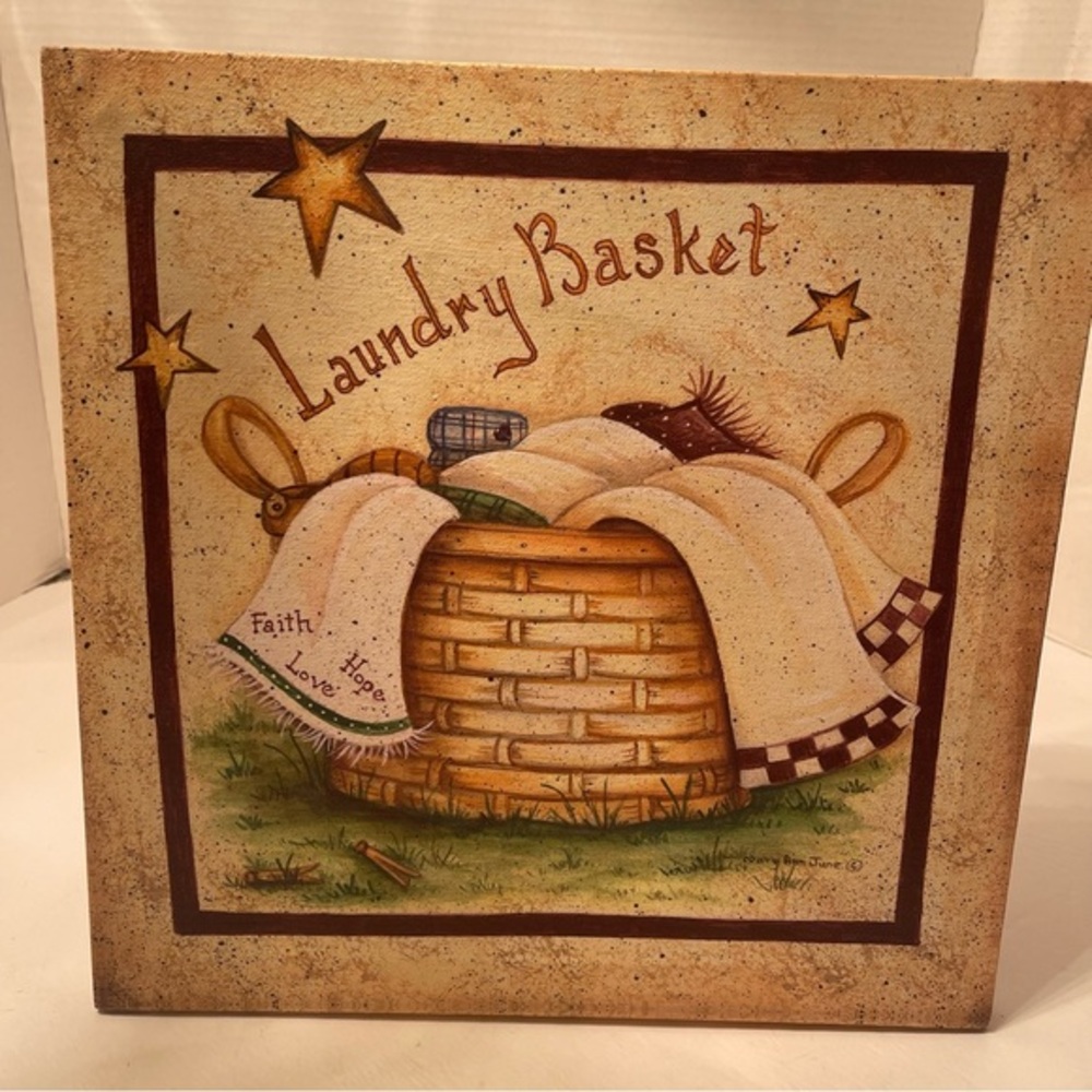 Laundry Basket Picture by Mary Ann Jane NWOT
